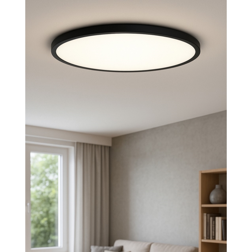 LED таванно осветително тяло LED/40W/230V 3000/4000/6500K Ø 50 см черно